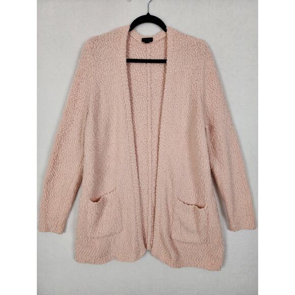 TORRID Fuzzy Eyelash Cardigan Open Front Sweater Light Pink Stretch Size 2 2X - Picture 1 of 7
